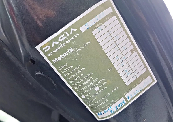 Dacia Dokker cena 57900 przebieg: 56000, rok produkcji 2020 z Międzyrzecz małe 667